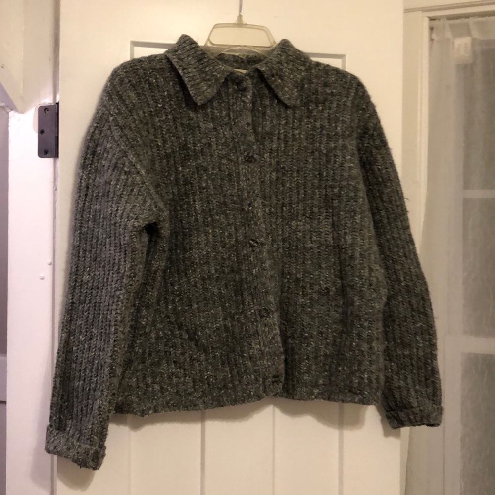 Eddie Bauer Grey Button Down Cardigan